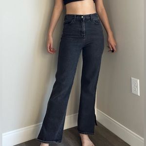 vintage jeans high rise straight leg women